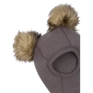 Full wool balaclava with baby pompom Mikk-Line image-2