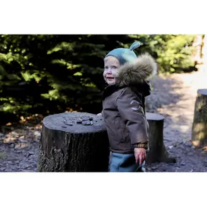 Gorro de lã integral com orelhas para menina bebé Mikk-Line image-3