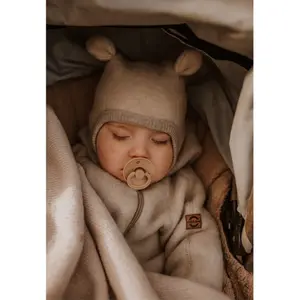 Gorro de lã integral com orelhas para menina bebé Mikk-Line image-1