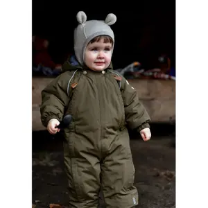 Gorro de lã integral com orelhas para menina bebé Mikk-Line image-2