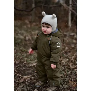 Gorro de lã integral com orelhas para menina bebé Mikk-Line image-3