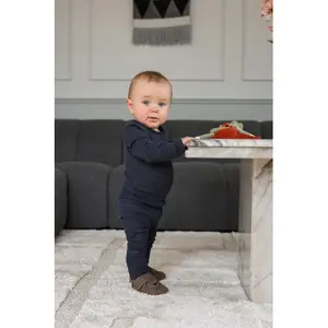 Długi rękaw bluzka bawełnowa dla niemowląt z wełny i bambusa Mikk-Line image-3