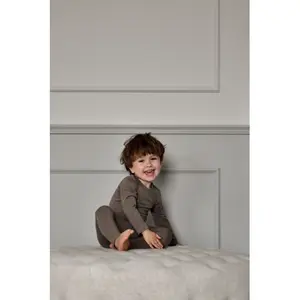 Długi rękaw bluzka bawełnowa dla niemowląt z wełny i bambusa Mikk-Line image-3