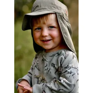 Casquette 5 Pannel avec protège oreilles bébé Mikk-Line Solid image-3