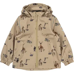 Waterproof hooded jacket for children Mikk-Line AOP image-0