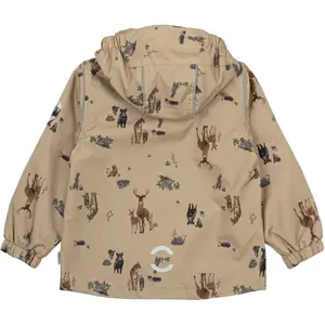 Waterproof hooded jacket for children Mikk-Line AOP image-1
