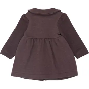 Baby girl frill dress in brushed wool Mikk-Line image-1