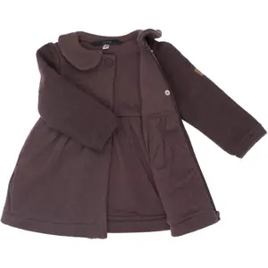 Baby girl frill dress in brushed wool Mikk-Line image-2