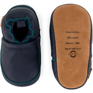 Zapatitos de cuero para niña bebé Mikk-Line Solid image-1