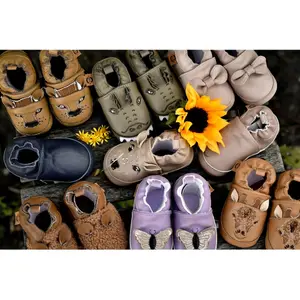 Zapatitos de cuero para niña bebé Mikk-Line Solid image-2