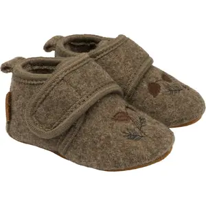 Zapatillas de lana bordadas para bebé Mikk-Line image-0