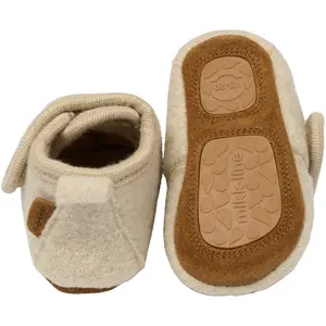 Zapatillas de lana bordadas para bebé Mikk-Line image-2