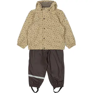 Recycled polar rain set with straps for baby Mikk-Line image-0