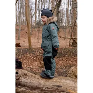 Double cotton balaclava for baby Mikk-Line Dino image-4