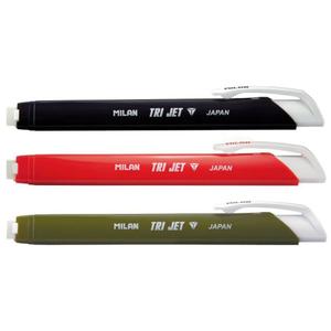132100-porte-gomme-automatique-plus-2-gommes-milan-noir-rouge-vert-tu
