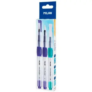 Box of 3 children's brushes with refillable reservoir Milan Agua image-0
