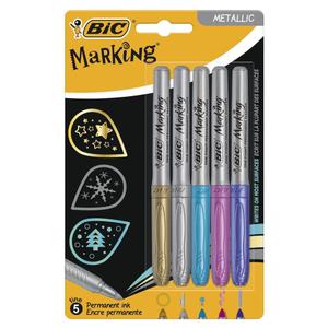 270076-lot-de-5-marqueurs-permanent-sur-metal-bic-milan-multicolore-tu