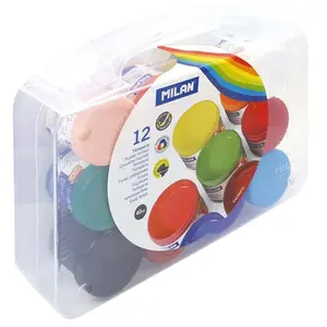 Suitcase of 12 paints with brush Milan image-0