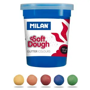 Set of 5 modelling clay pots Milan Glitter image-1