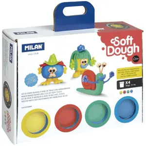 Set of 4 jars of soft pasta with funny faces Milan image-0