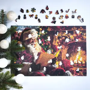 Puzzle de 500 pièces en bois Milliwood Santa Claus image-1