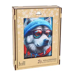 Puzzle de 316 pièces en bois Milliwood Alec Alaskan Malamute image-1