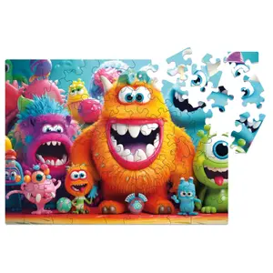 Puzzle de 50 pièces en bois Milliwood Monstres poilus