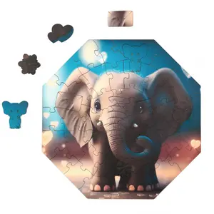 Puzzle de 46 pièces en bois Milliwood Ellie l'éléphant