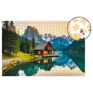 Puzzle de 580 pièces en bois Milliwood Chalet de montagne