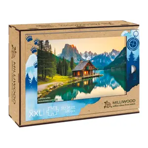 Puzzle de 580 pièces en bois Milliwood Chalet de montagne image-1