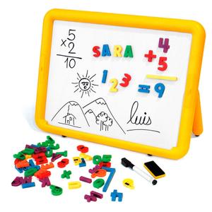 8413082979287-tableau-en-metal-2-faces-miniland-super-board-jaune-blanc-47x36-cm