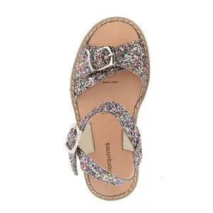 Glitter sandals for girls Minorquines Avarca Boucle image-1