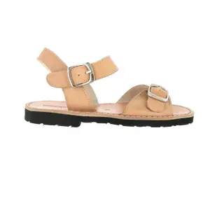 Leather buckle sandals for baby girl Minorquines Avarca image-0
