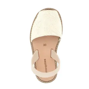 Embroidered canvas sandals for baby girl Minorquines Avarca image-1