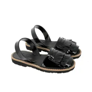Girls' patent leather sandals Minorquines Avarca Collège image-2