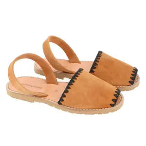 Child's suede leather crochet sandals Minorquines Avarca image-2