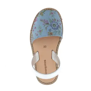 Girls' flower print leather sandals Minorquines Avarca image-2
