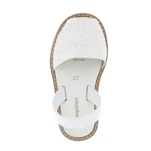 Girls' glitter sandals baby Minorquines Avarca Fiesta Blanca image-2