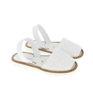 Girls' glitter sandals baby Minorquines Avarca Fiesta Blanca image-1