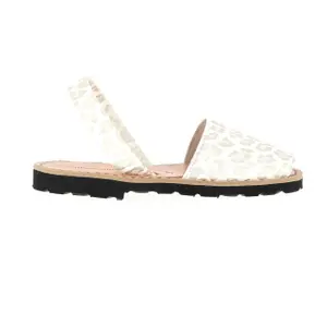 Metallic sandals for baby girls Minorquines Avarca Kenya Té image-0