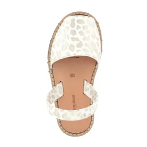 Metallic sandals for baby girls Minorquines Avarca Kenya Té image-1