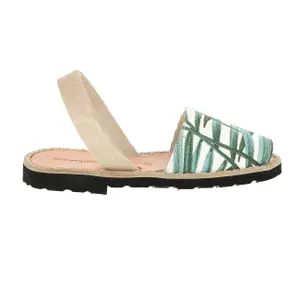 Girls' fabric palm sandals Minorquines Avarca Springs image-0