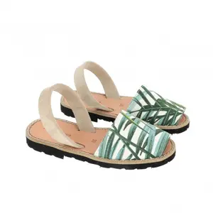 Girls' fabric palm sandals Minorquines Avarca Springs image-2