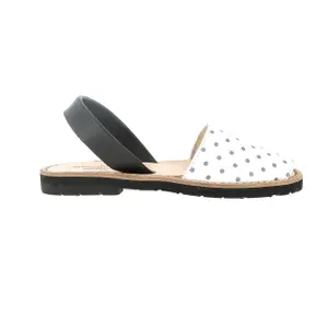 Leather polka dot girl sandals Minorquines Avarca image-0