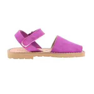 Suede sandals for girls Minorquines Avarca Velcro image-0