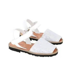 Girls' glitter sandals Minorquines Avarca Velcro image-0