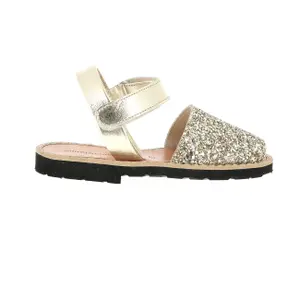 Glitter Velcro sandals for girls Minorquines Avarca image-0
