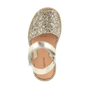 Glitter Velcro sandals for girls Minorquines Avarca image-1