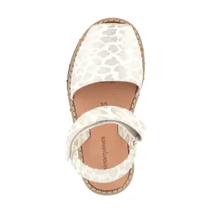 Metallic girl sandals Minorquines Avarca Velcro Kenya Té image-1