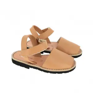 Girl's leather sandals Minorquines Avarca Velcro image-2
